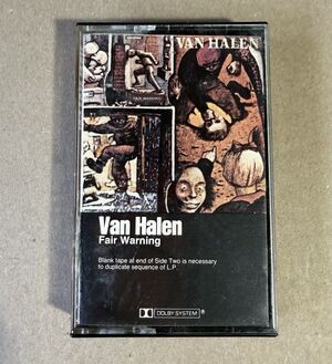 Van Halen Fair Warning Audio Cassette Tape Warner Bros